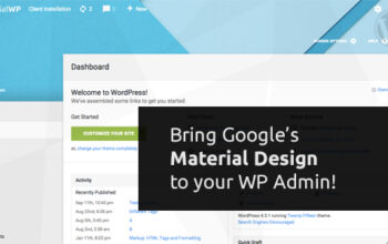 Material WP v0.0.47 - Material Design Dashboard Theme