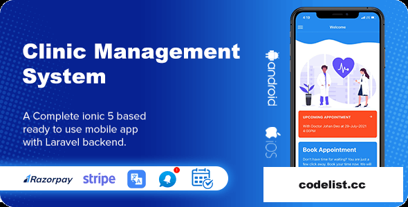 Appointment Booking and Scheduling App (ionic & Laravel) Android + ios v1.0