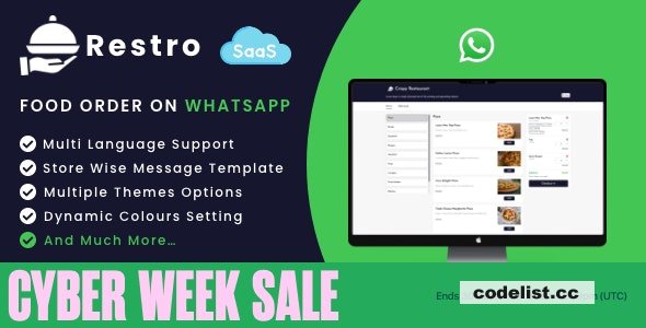 Restro - SaaS WhatsApp Online ordering system / Multiple Restaurants