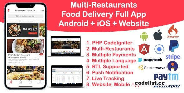 Food Delivery Multi Restaurant Ionic