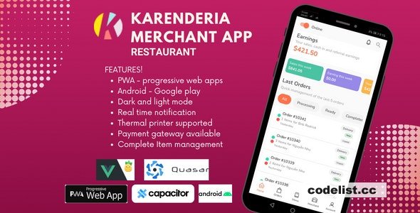 Karenderia Service provider App Eating place v1.0.2