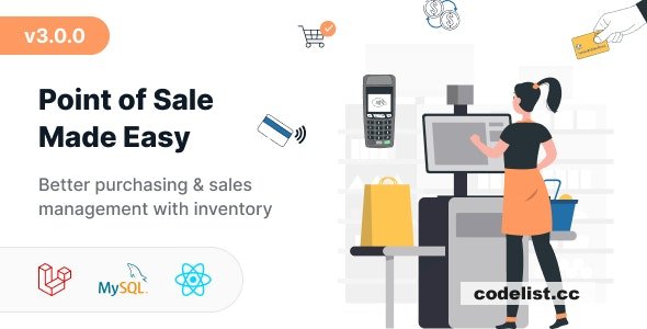 POS Point of Sales - React JS - Laravel POS